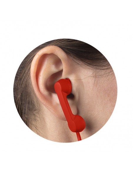 Auricolari cornetta telefonica colore rosso - LONDON by Balvi