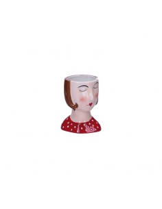 Portavaso in ceramica h 16 cm Teresa Oro - IROBINSON by Rituali Domestici