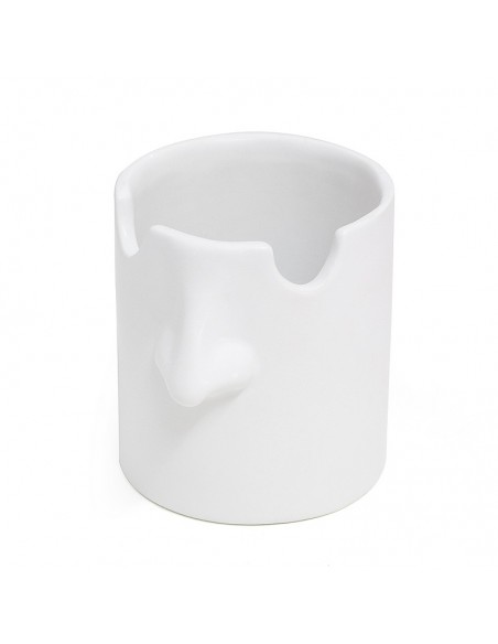 Portapenne e portaocchiali in ceramica colore bianco - MR TIDY by BALVI