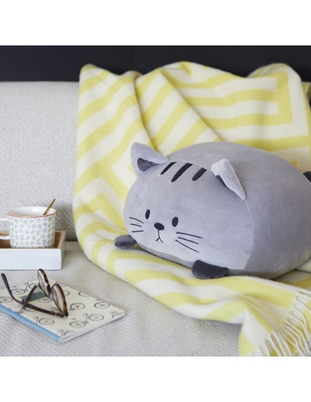 Cuscino gatto colore grigio 30 cm - KITTY by Balvi