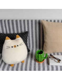 Cuscino gatto morbido colore bianco - SWEET KITTY by Balvi