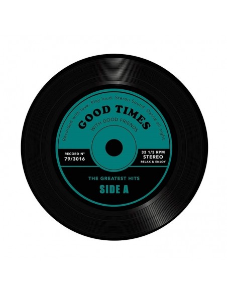 Tavolino disco in vetro colore verde diam. 40 cm - GREATEST HITS by Balvi