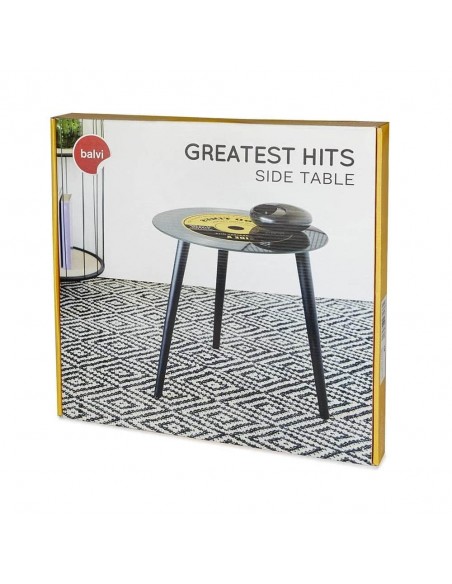 Tavolino disco in vetro colore verde diam. 40 cm - GREATEST HITS by Balvi