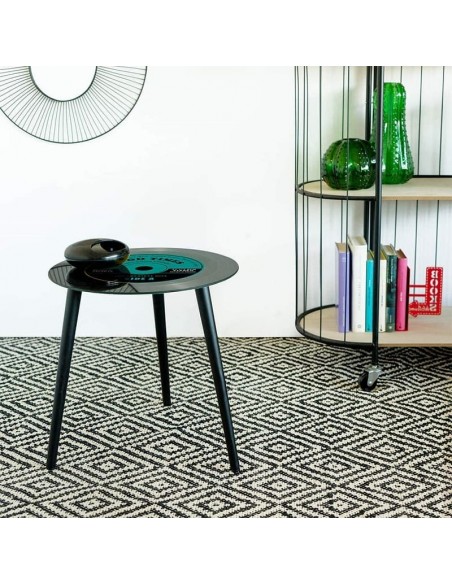 Tavolino disco in vetro colore verde diam. 40 cm - GREATEST HITS by Balvi