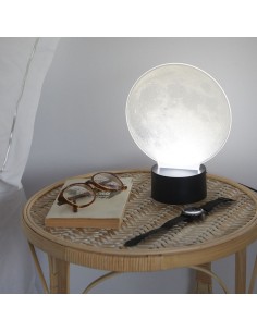 Lampada luna da tavolo con cavo usb e interruttore - MOON by Balvi