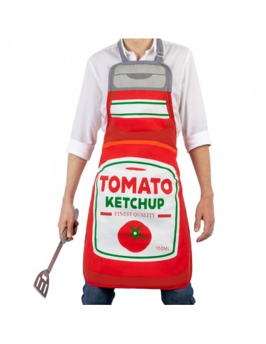 Grembiule da cucina in poliestere flacone di ketchup - TOMATO by Balvi