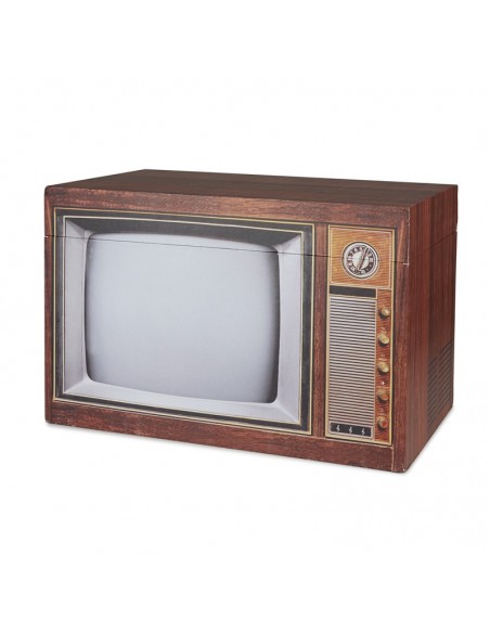 Baule televisore vintage in mdf h 34 cm - VINTAGE TV by Balvi