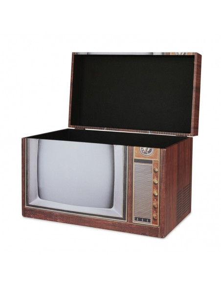 Baule televisore vintage in mdf h 34 cm - VINTAGE TV by Balvi