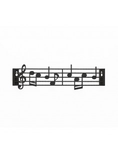 Portachiavi da parete in metallo colore nero - MUSIK by Balvi