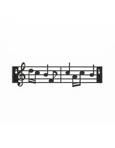 Portachiavi da parete in metallo colore nero - MUSIK by Balvi