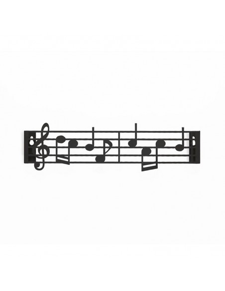 Portachiavi da parete in metallo colore nero - MUSIK by Balvi