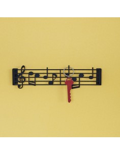 Portachiavi da parete in metallo colore nero - MUSIK by Balvi 2