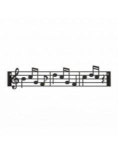 Appendino da parete in metallo colore nero - MUSIK by Balvi