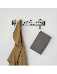 Appendino da parete in metallo colore nero - MUSIK by Balvi 2
