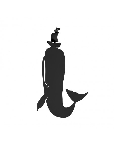 Segnalibro balena in nylon nero - MOBY DICK by Balvi