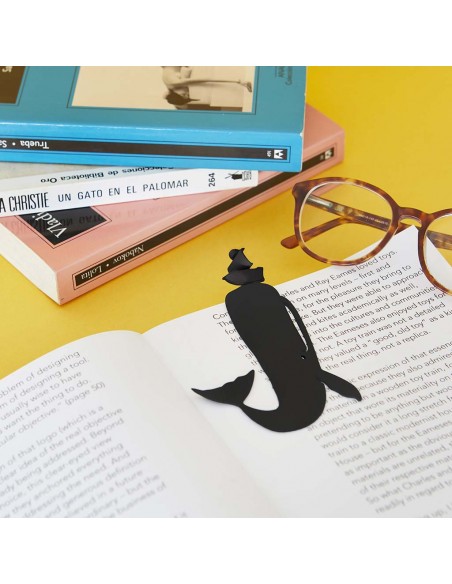 Segnalibro balena in nylon nero - MOBY DICK by Balvi