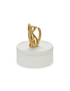 Portagioie in ceramica con forma di gatto h 10 cm - KITTEN by Balvi