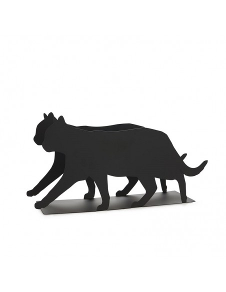 Portariviste a forma di gatto in metallo colore nero h 21 cm - FELINE by Balvi