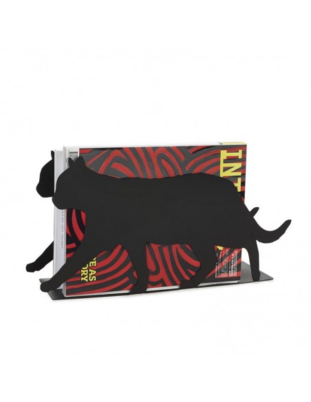 Portariviste a forma di gatto in metallo colore nero h 21 cm - FELINE by Balvi
