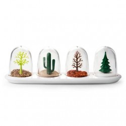 4 Portaspezie con vassoio - Four Season By QUALY