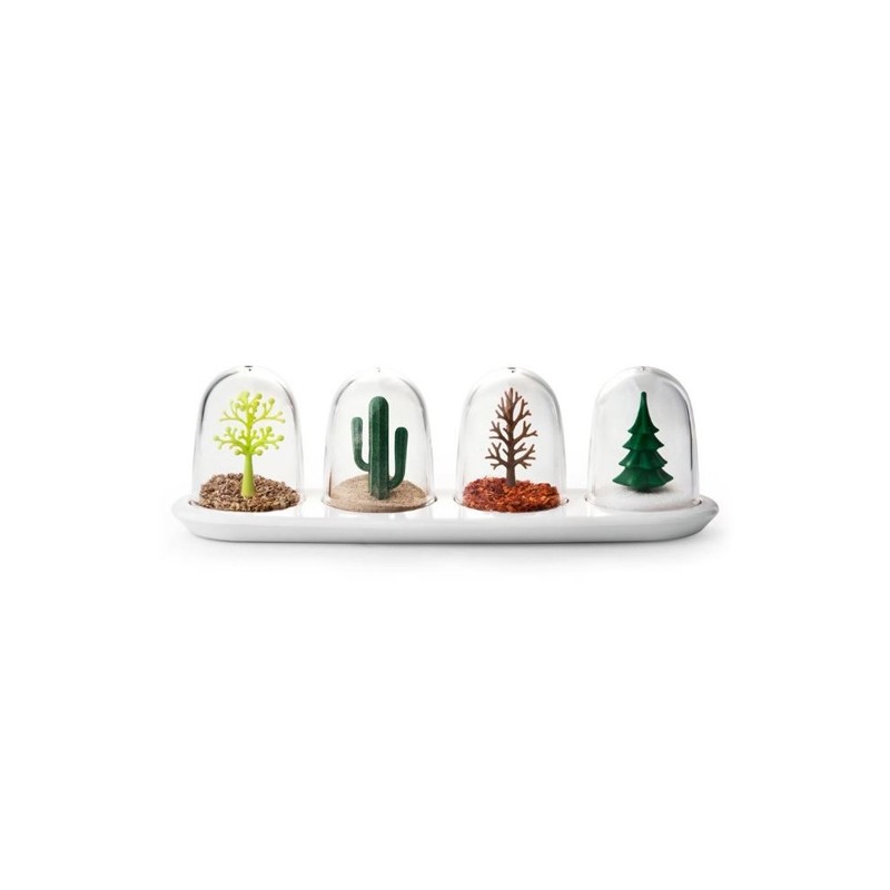 4 Portaspezie con vassoio - Four Season By QUALY