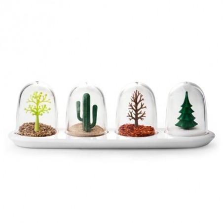 4 Portaspezie con vassoio - Four Season By QUALY