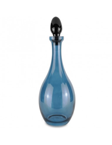 Bottiglia caraffa in vetro blu h 36 cm - FASHION by Baci Milano