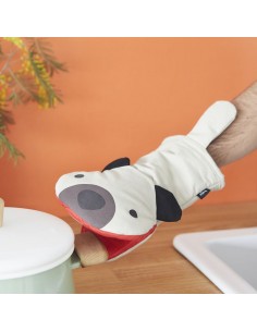 Guantone da forno cane beige poliestere silicone - WOOF! by Balvi