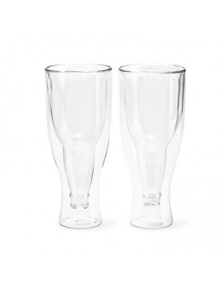 Set 2 bicchieri da birra doppio vetro 250 ml - GRAVITY by Balvi