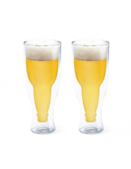 Set 2 bicchieri da birra doppio vetro 250 ml - GRAVITY by Balvi
