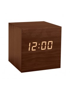 BALVI Sveglia con termometro e calendario display marrone KUBO