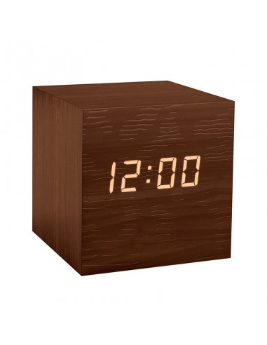 Sveglia con termometro e calendario display marrone -  KUBO by Balvi