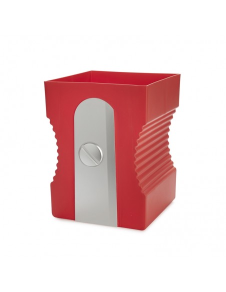 Cestino gettacarta a forma di temperamatita in plastica rosso - SHARPENER by Balvi