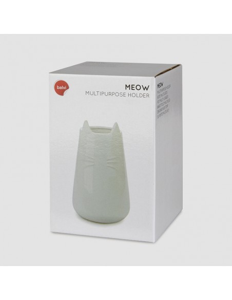 Barattolo vaso multiuso a forma di gatto ceramica h 20,5 - MEOW by Balvi