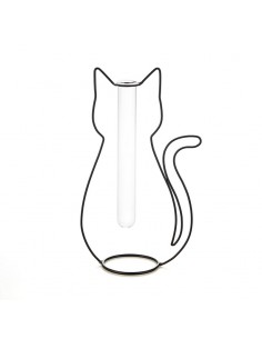 Vaso portafiori monostelo sagoma di gatto h 34 cm - CAT SILHOUETTE by Balvi 2