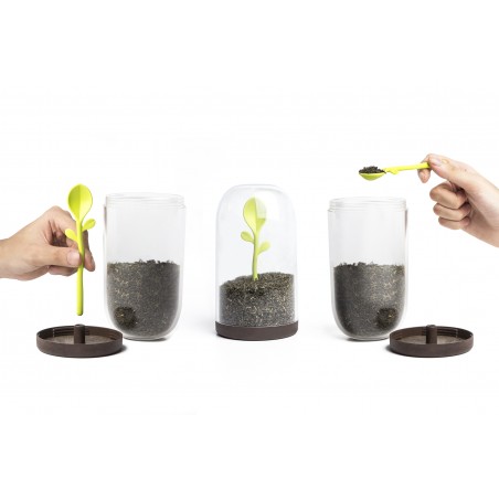 Barattolo caffè o zucchero + cucchiaino - SPROUT JAR by Qualy