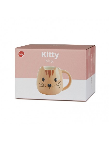 Mug a forma di gatto colore arancione 400 ml - KITTY by Balvi