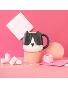 Mug a forma di gatto bianco/nero in ceramica 400 ml - KITTY by Balvi 2