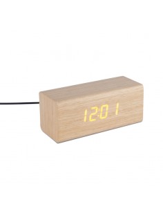 Sveglia digitale in legno quercia con cavo usb - TIMBER by Balvi 2