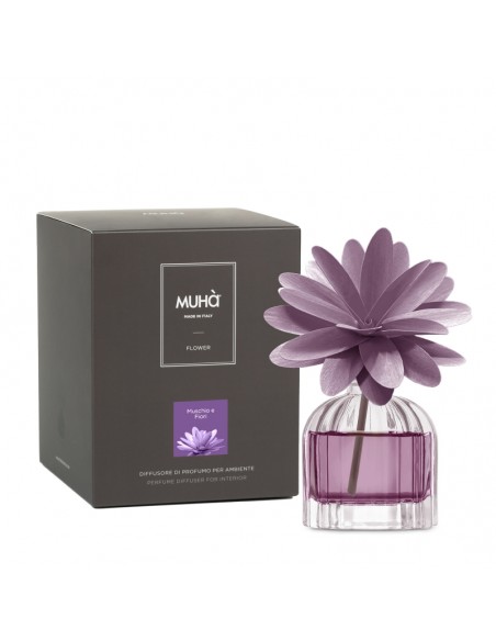 Profumatore di ambienti con fiore 60 ml MUSCHIO E FIORI - FLOWER by Muhà