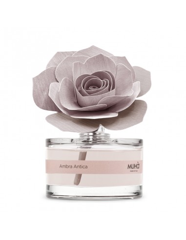 Profumatore di ambienti con rosa rosa 50 ml Ambra antica - ROSE by Muhà