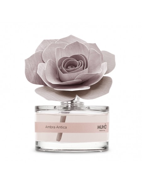 Profumatore di ambienti con rosa rosa 50 ml Ambra antica - ROSE by Muhà