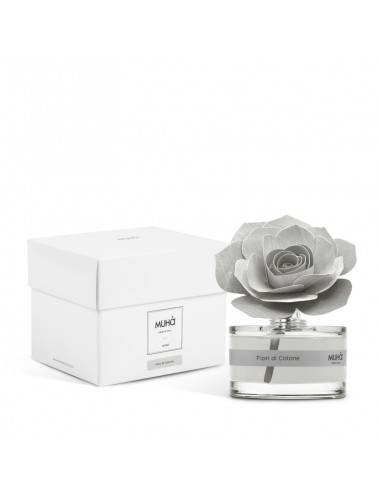 Profumatore di ambienti con rosa grigia 50 ml Fiori di cotone - ROSE by Muhà