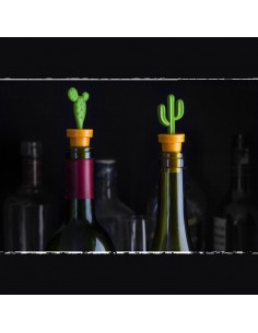 2 Tappi per bottiglia cactus - CACSTOPPER by QUALY DESIGN