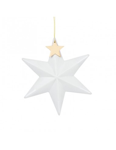 Rader Stella in porcellana con ciondolo in metallo colore oro h 10 cm