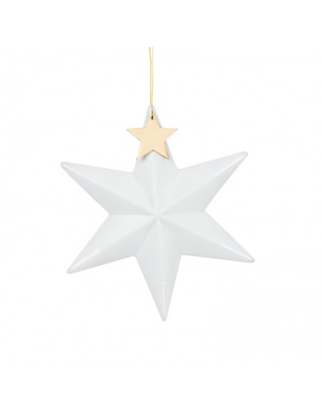 Rader Stella in porcellana con ciondolo in metallo colore oro h 10 cm