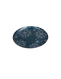RITUALI DOMESTICI Piatto panettone in vetro colore blu cm 32,5  ILPRIMOFIOCCO
