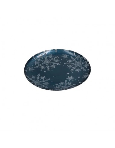 RITUALI DOMESTICI Piatto panettone in vetro colore blu cm 32,5  ILPRIMOFIOCCO