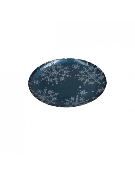 RITUALI DOMESTICI Piatto panettone in vetro colore blu cm 32,5  ILPRIMOFIOCCO