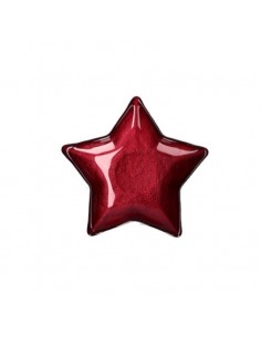 RITUALI DOMESTICI Piatto stella in vetro colore rosso cm 16 NEIMIEIPENSIERI